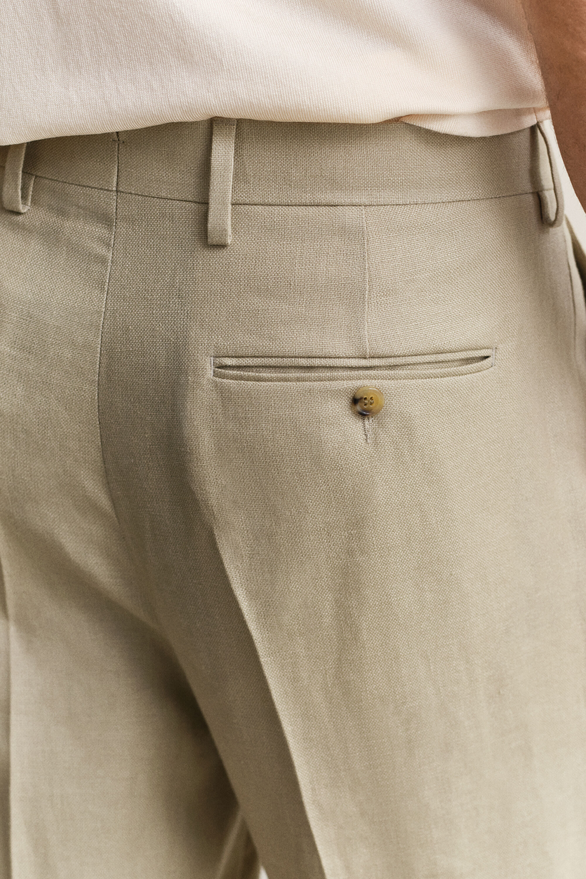 Pantalones de traje de lino