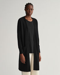 Cárdigan largo de lana