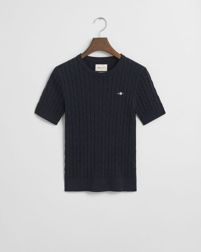 Jersey de punto de ochos en algodón elástico