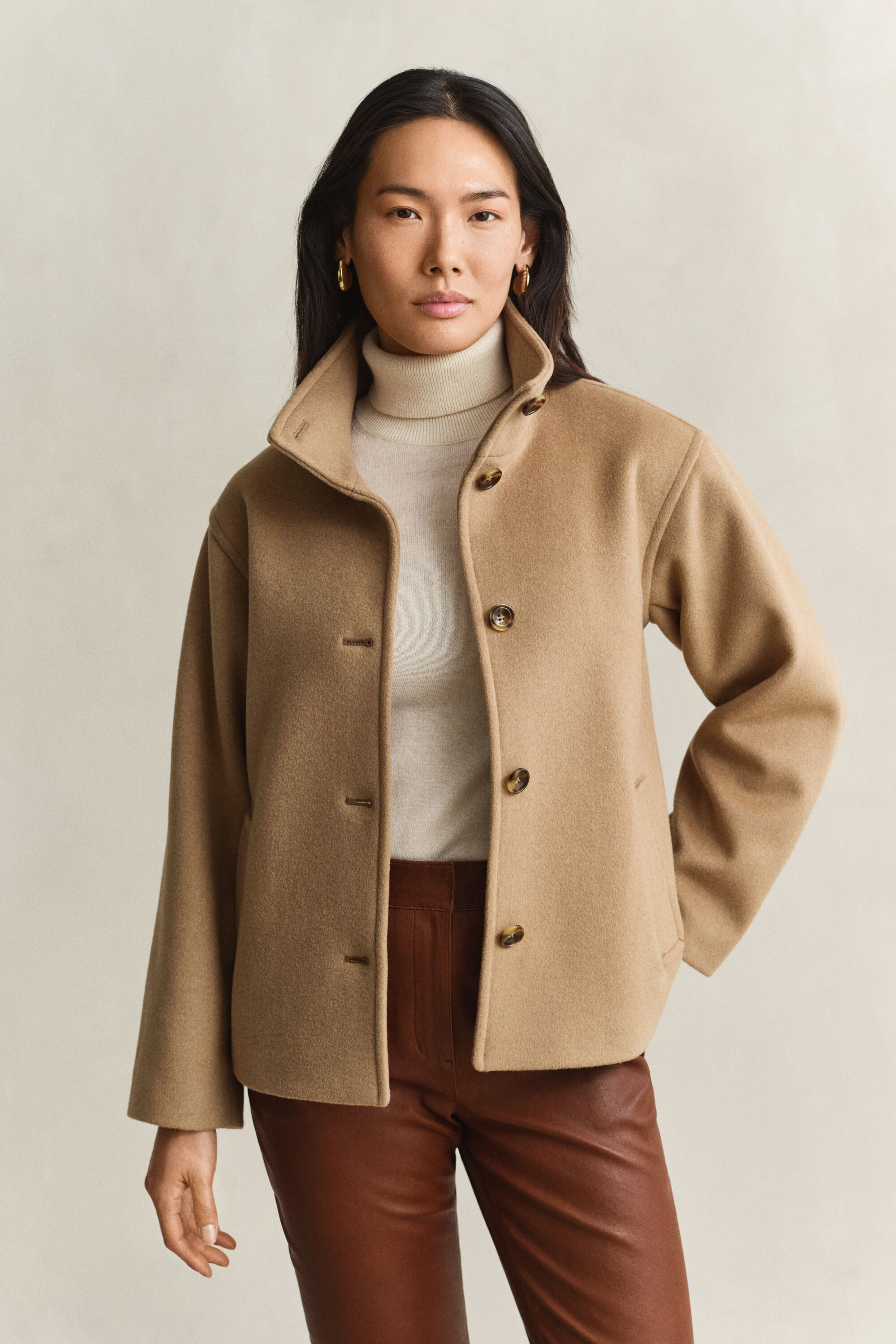Chaqueta de mezcla de lana