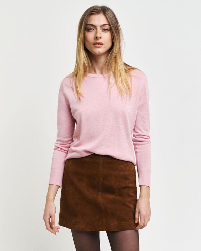 Jersey de cuello redondo en punto fino