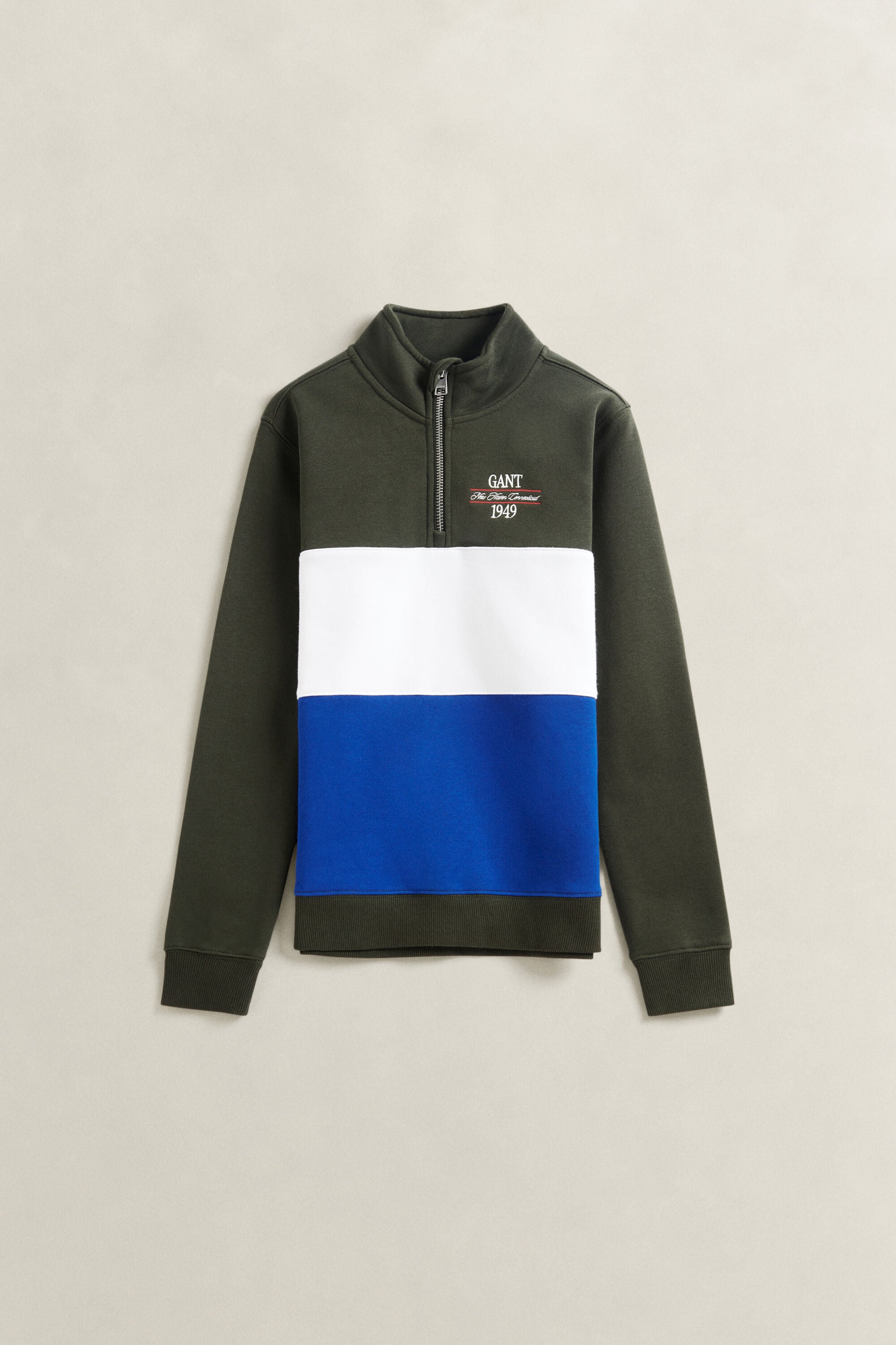 Sudadera con media cremallera y bloques de color Teen Boys