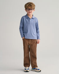 Polo de piqu&eacute; de manga larga Shield Kids