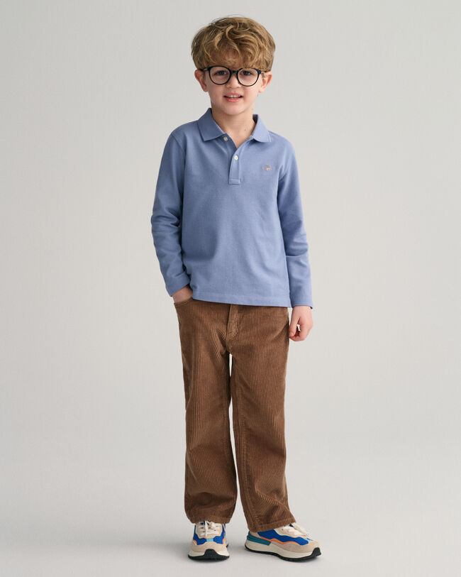 Polo de piqu&eacute; de manga larga Shield Kids