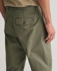 Pantalones chinos Regular Fit de algodón y lino
