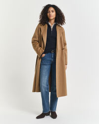 Jersey de punto de ochos con media cremallera en algodón elástico