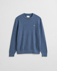 Jersey de cuello redondo y punto de ochos finos