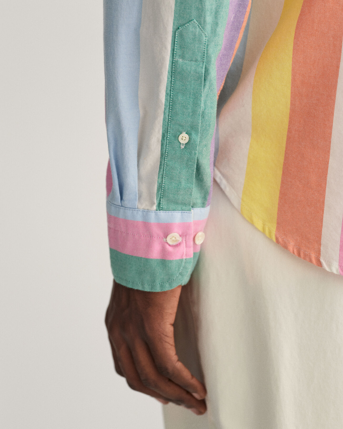 Camisa Oxford Regular Fit con rayas multicolor