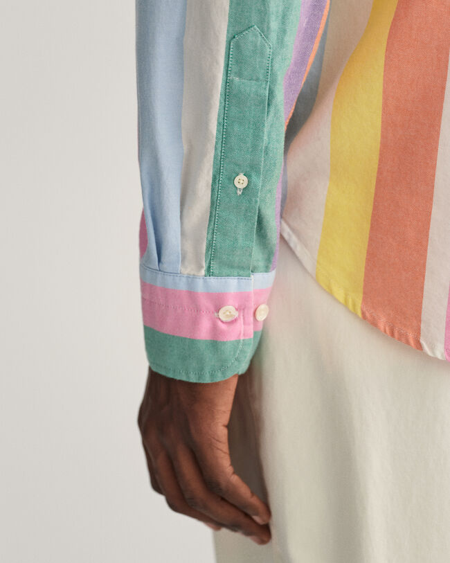 Camisa Oxford Regular Fit con rayas multicolor