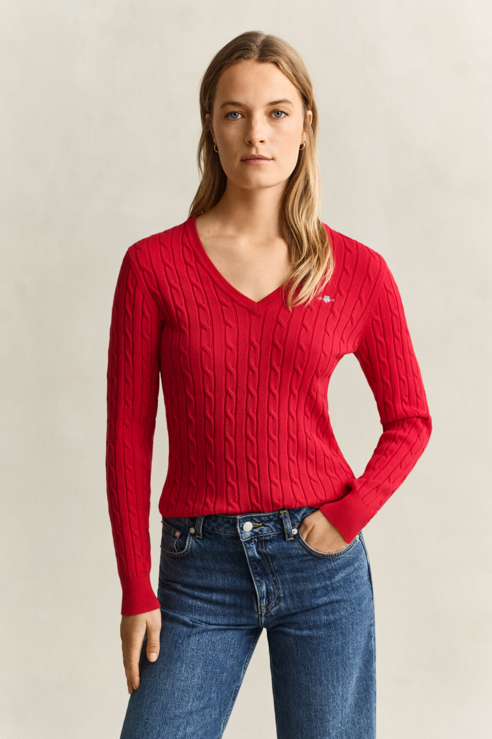 Jersey de punto de ochos clásico