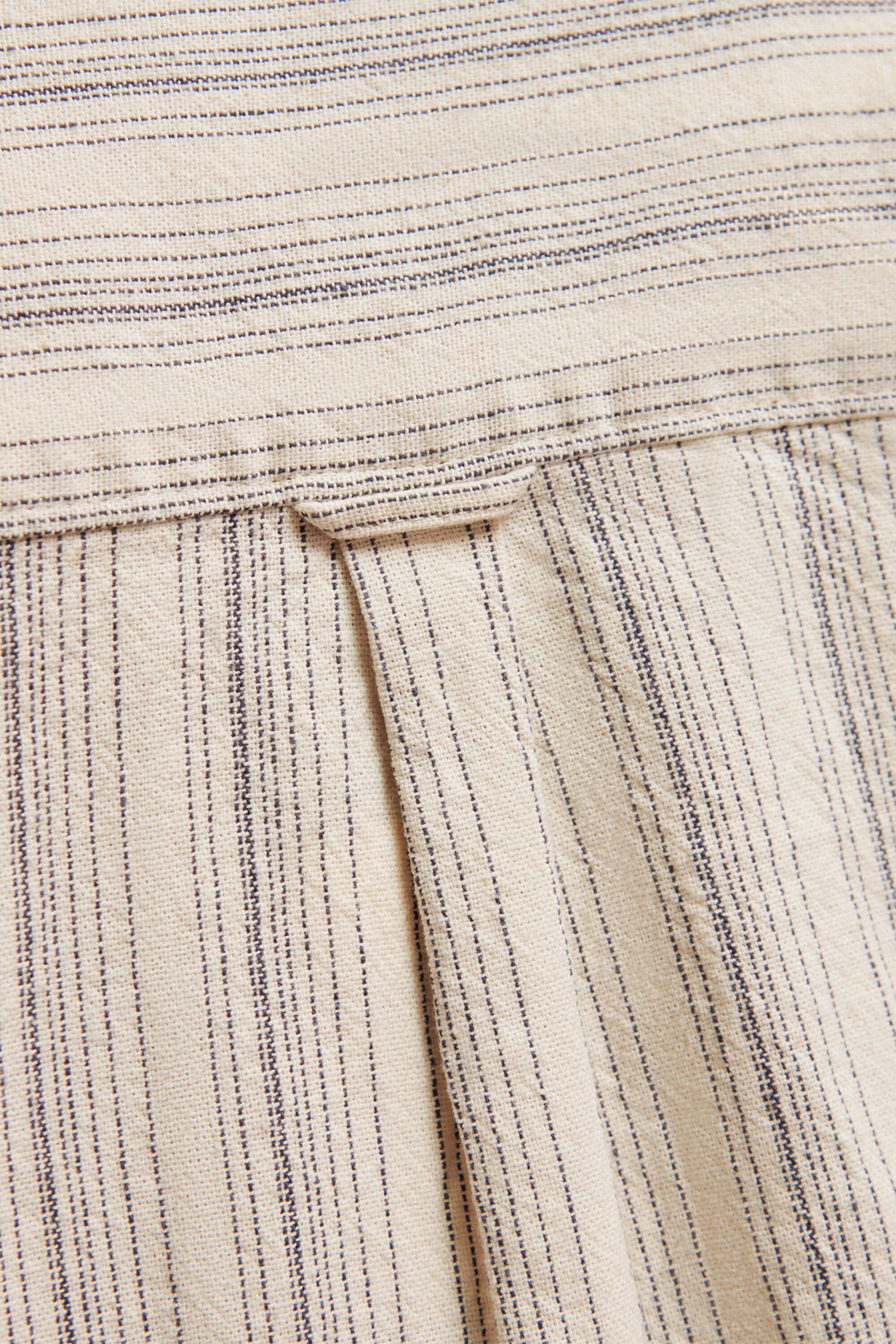 Camisa de mezcla de lino a rayas Teen Boys