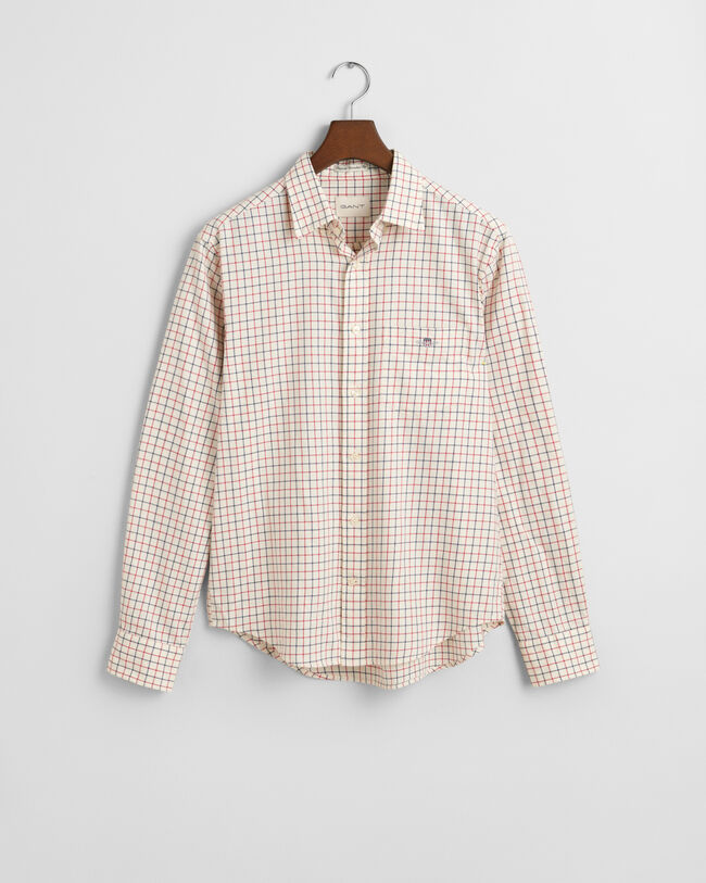 Camisa Regular Fit de sarga a cuadros Tattersall