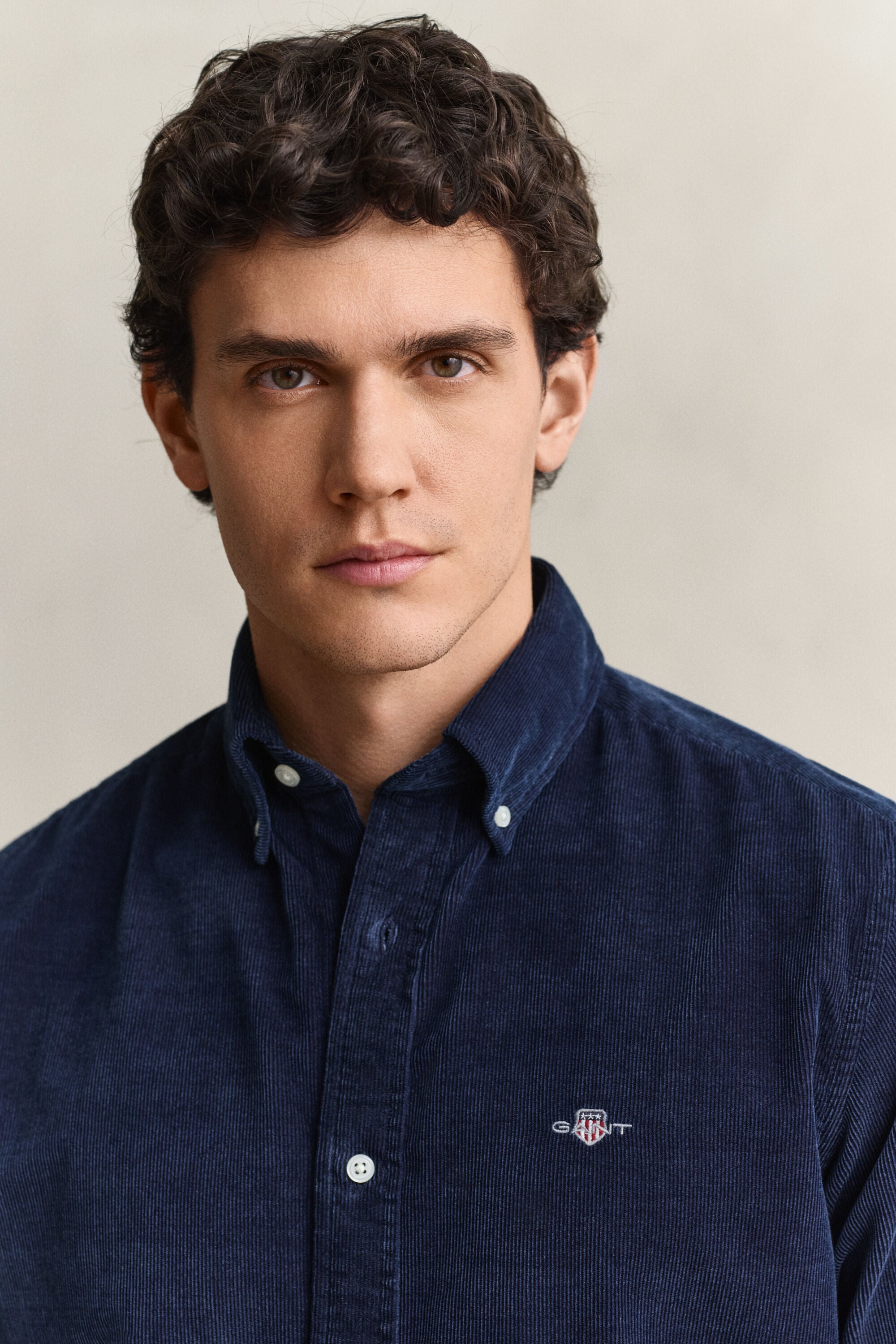 Camisa de pana añil