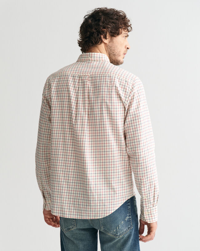 Camisa Regular Fit de sarga a cuadros Tattersall