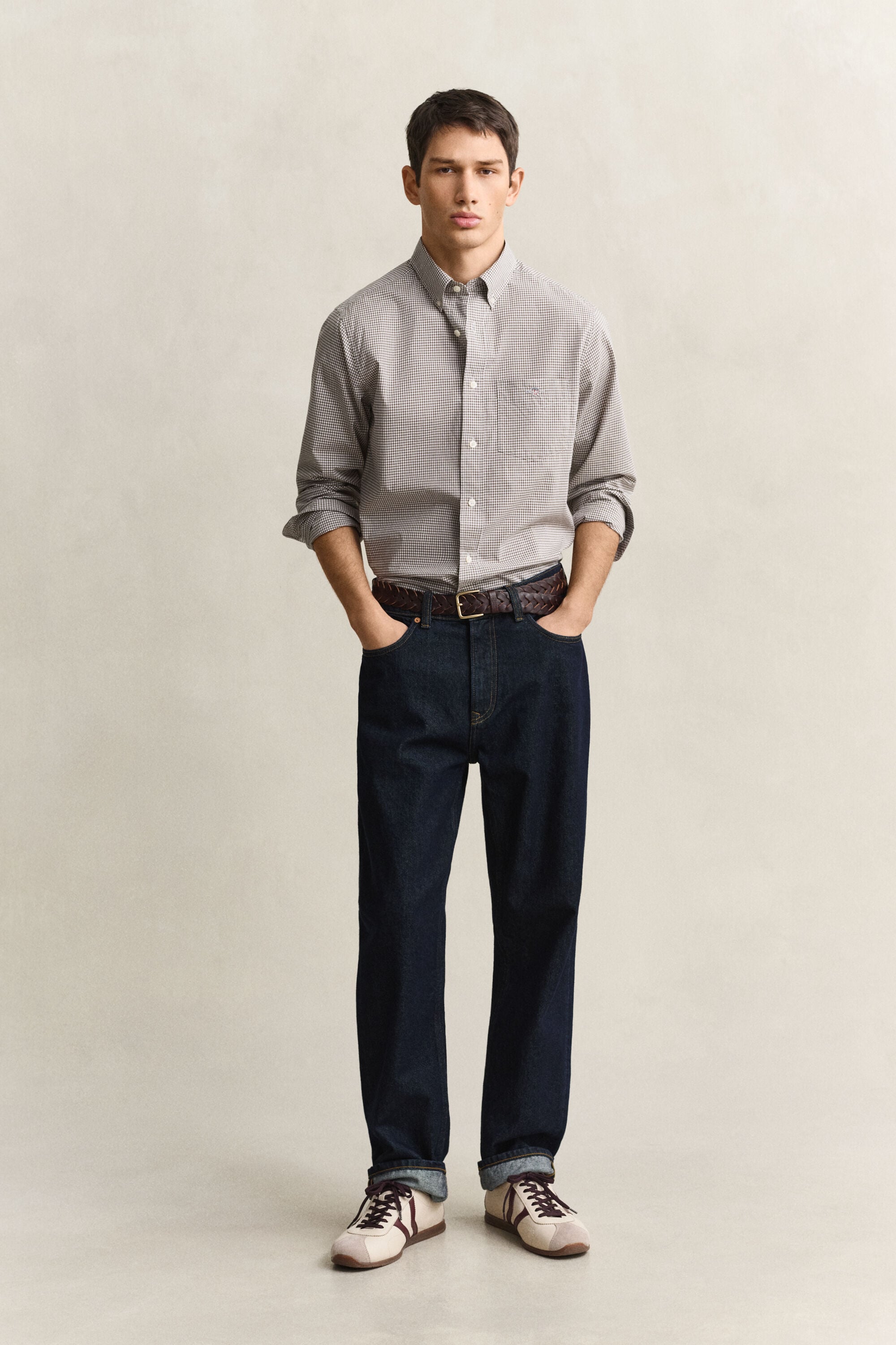 Camisa clásica de popelina de cuadros Vichy