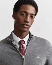 Cárdigan de algodón con cremallera Casual