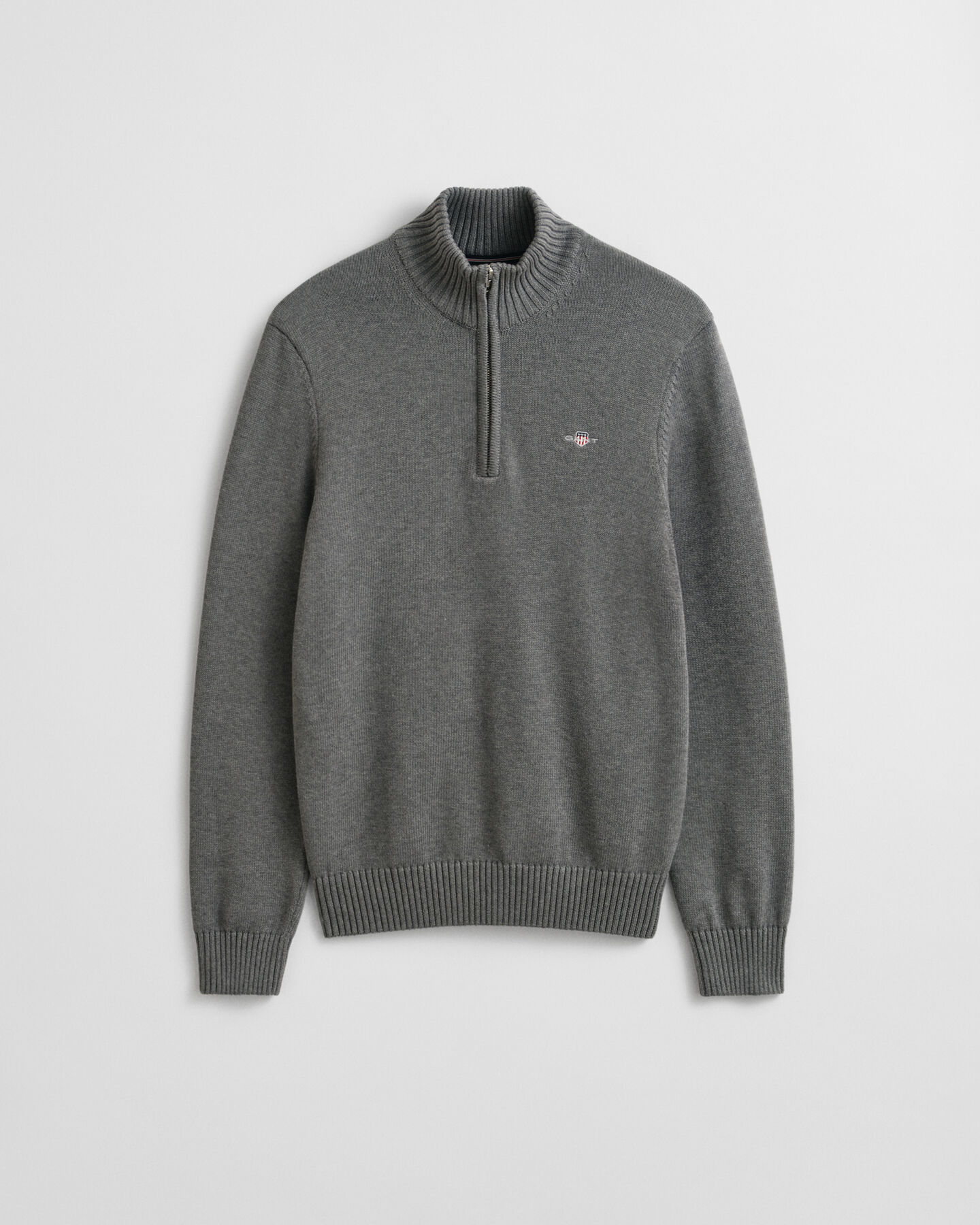 Jersey de algodón con media cremallera Casual