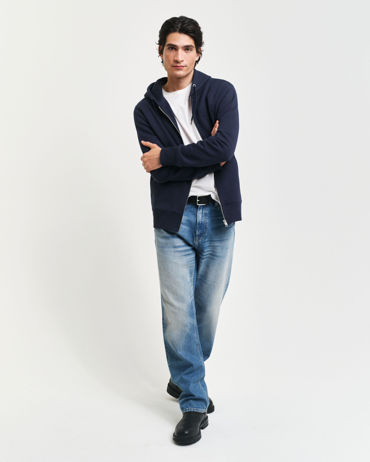 Sudadera con capucha y cremallera Embossed