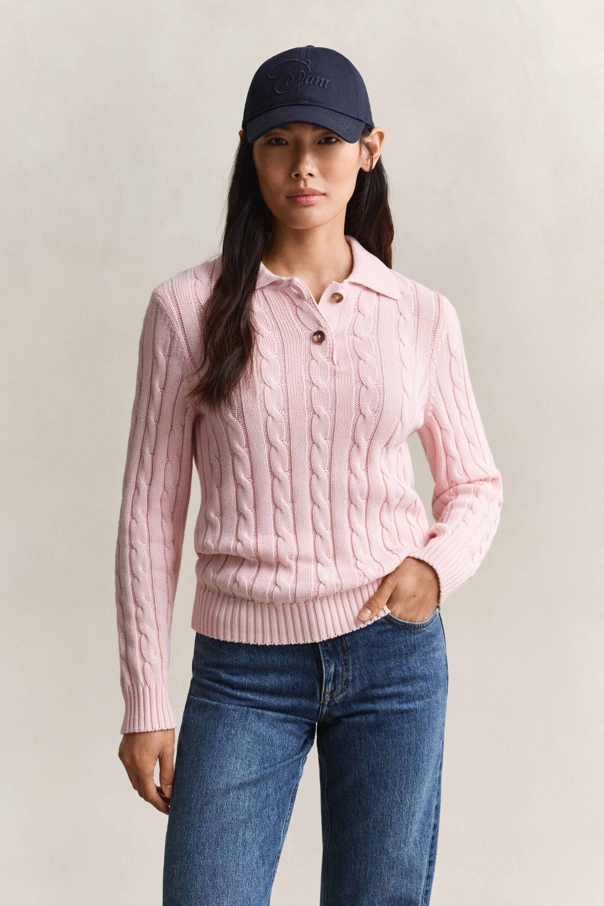 Jersey de punto de ochos de algodón
