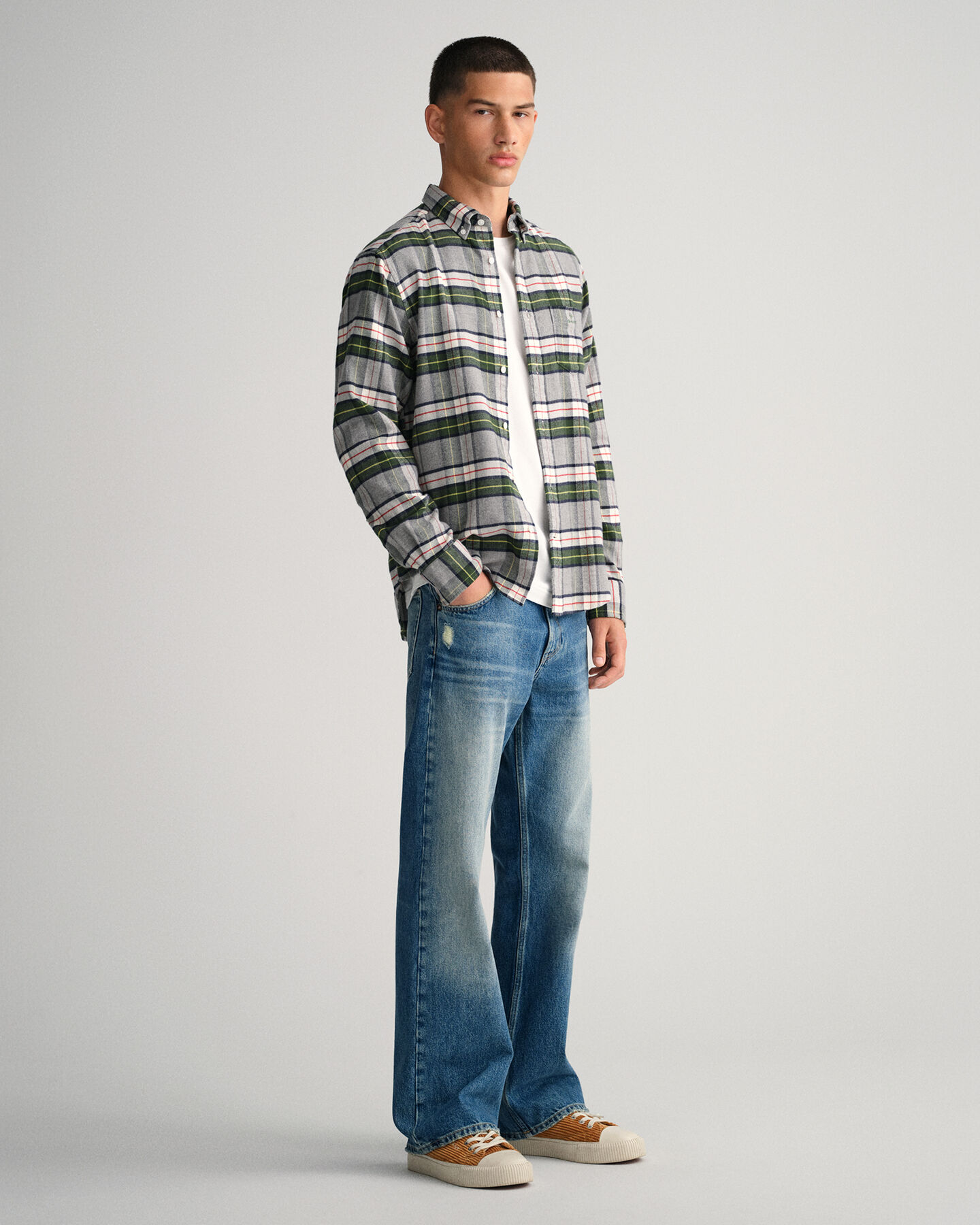 Camisa de cuadros y franela Regular Fit