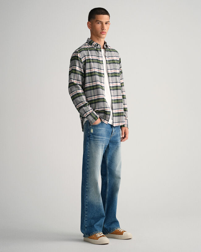 Camisa de cuadros y franela Regular Fit