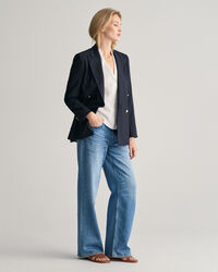 Camisa Relaxed Fit de manga corta y lino