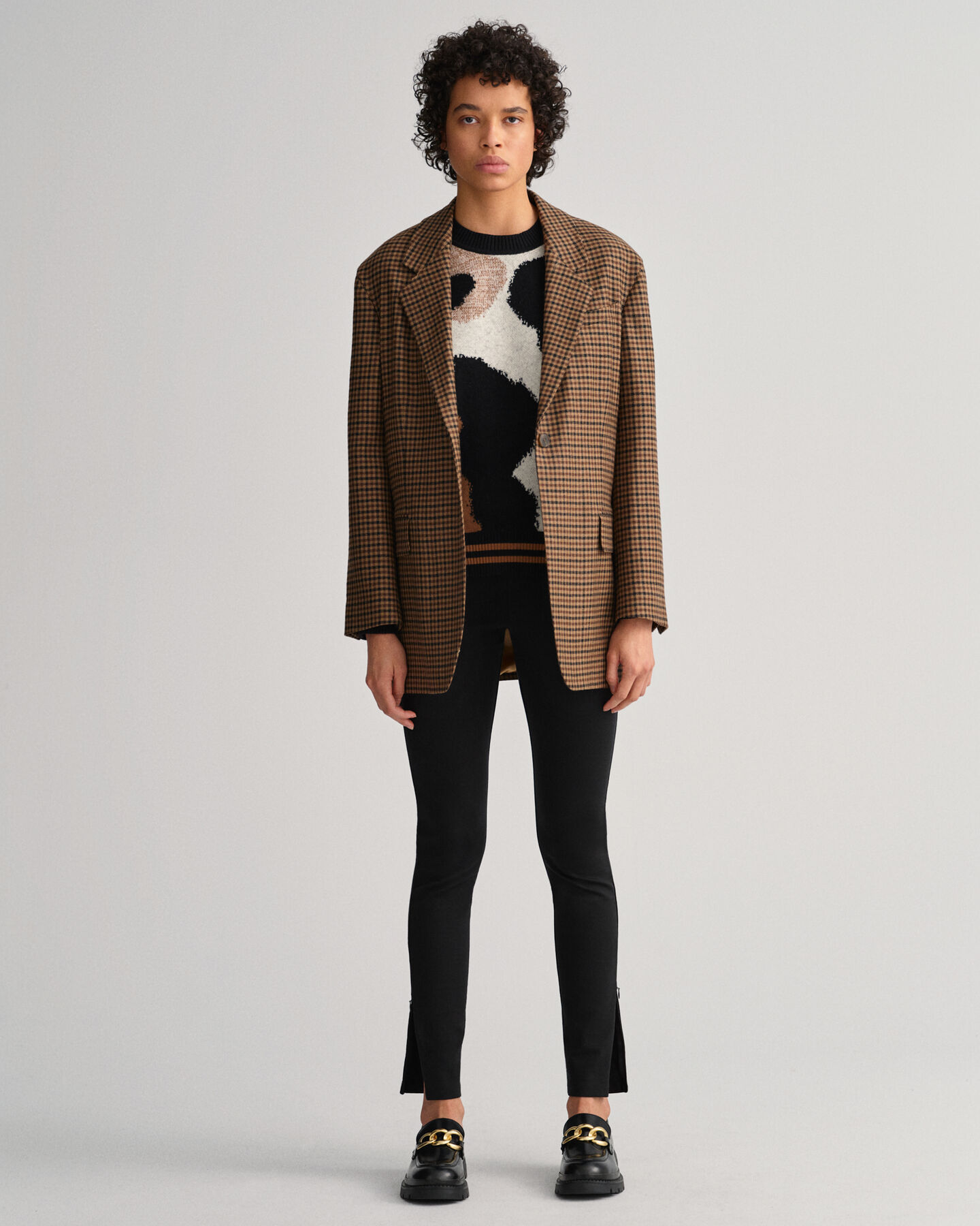 Leggings de punto con cremallera lateral