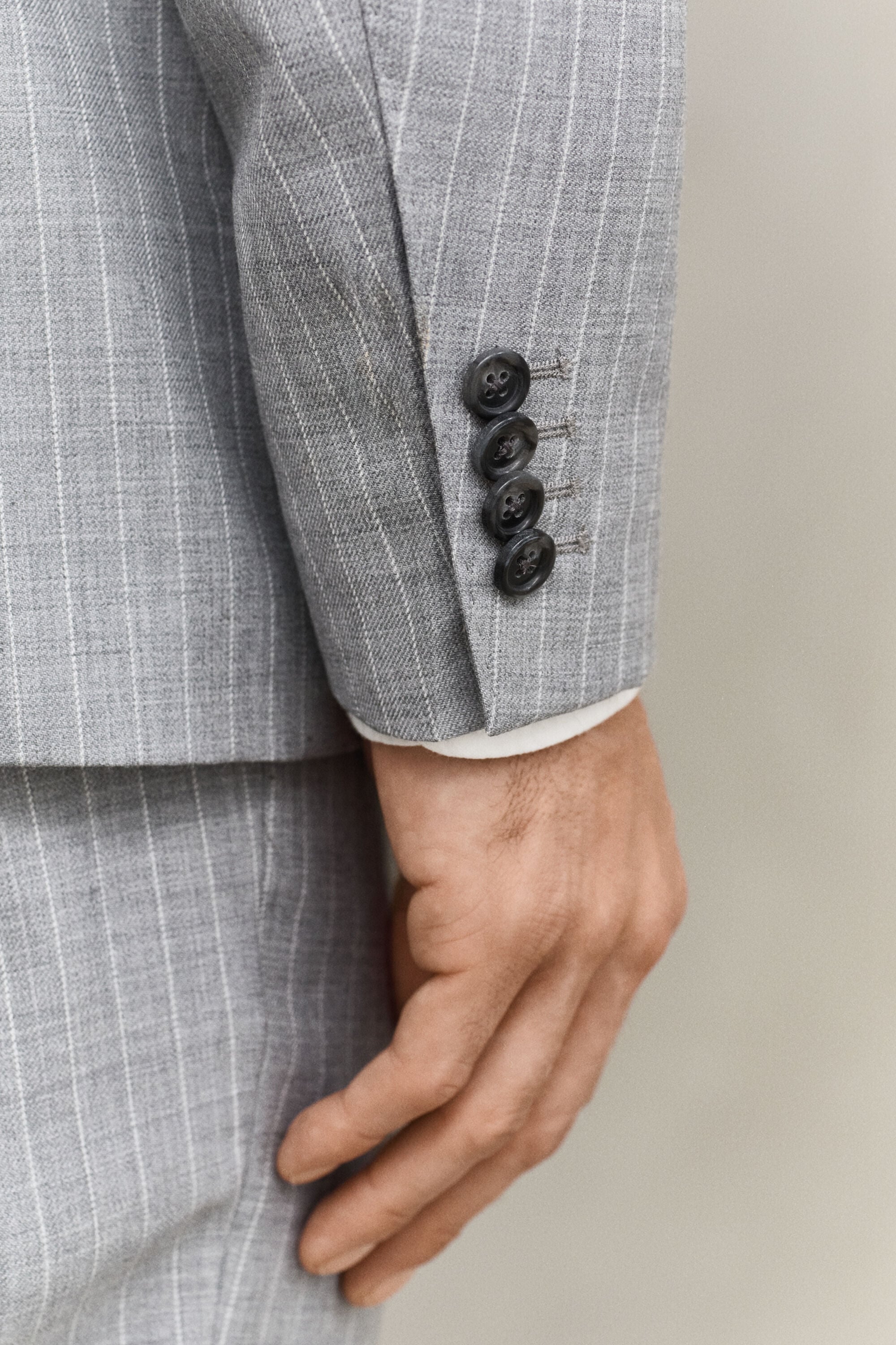Chaqueta de traje de raya diplomática