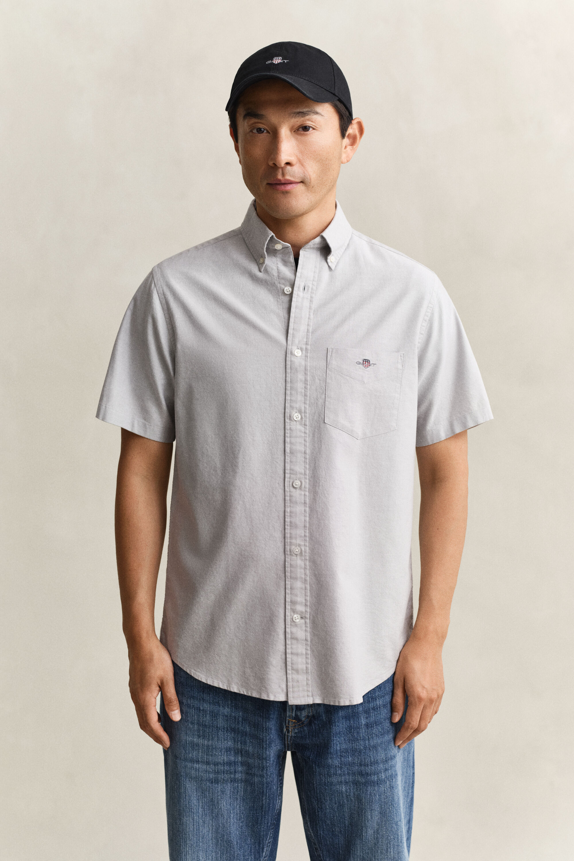 Camisa Oxford clásica de manga corta