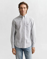 Camisa Oxford clásica Regular Fit de rayas finas