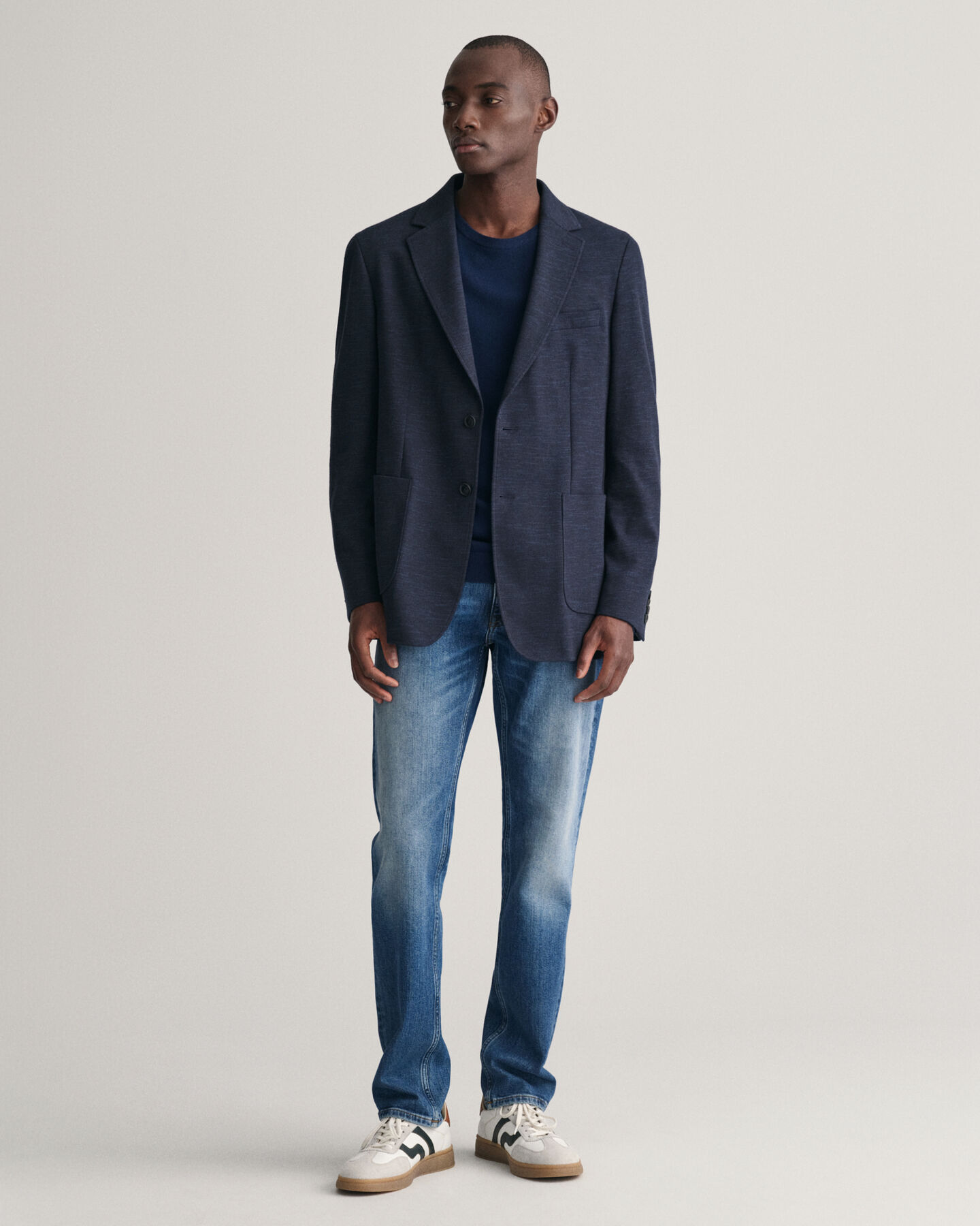 Americana de algod&oacute;n y lino