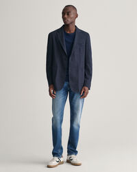 Americana de algod&oacute;n y lino