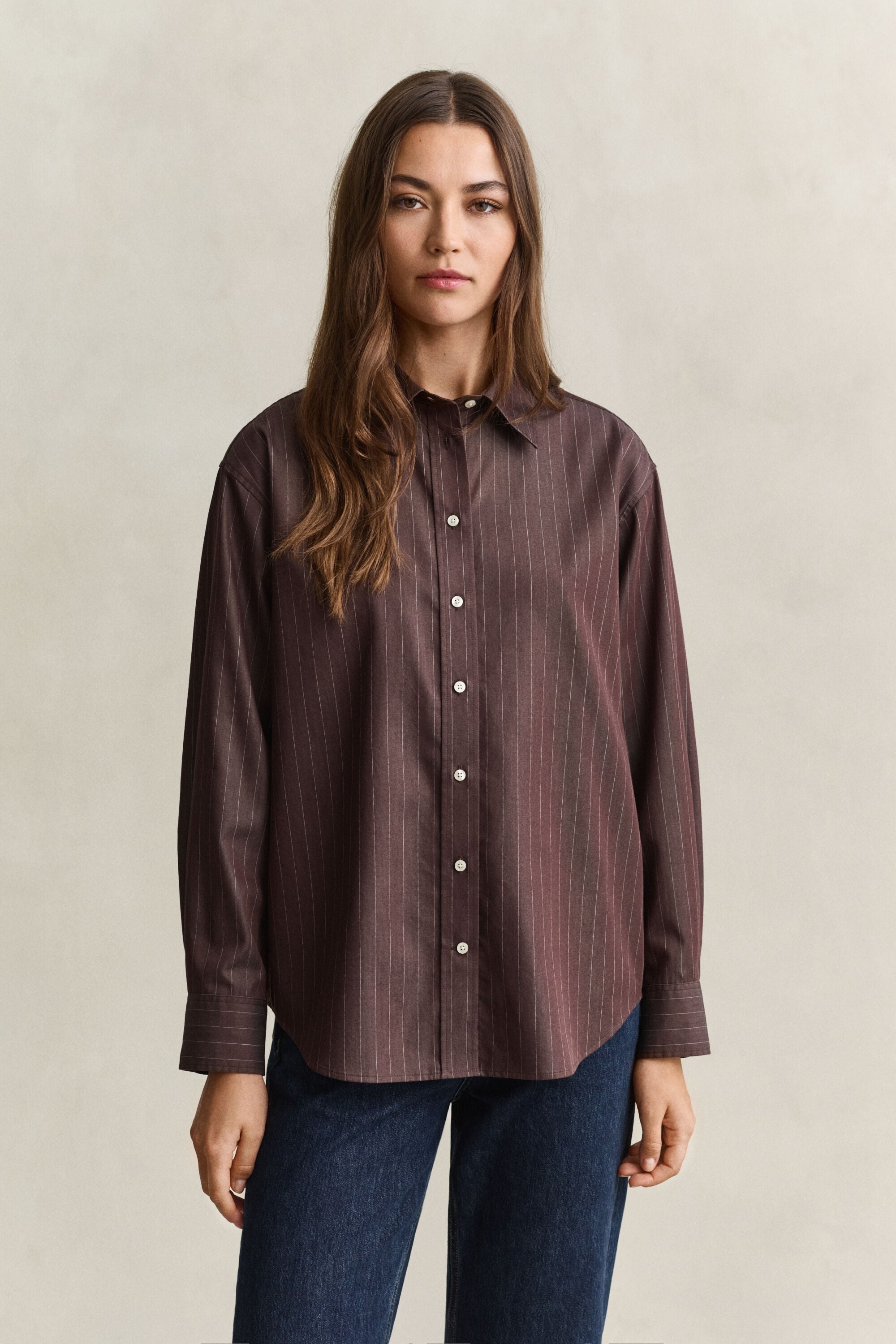 Camisa de popelina Relaxed Fit a rayas