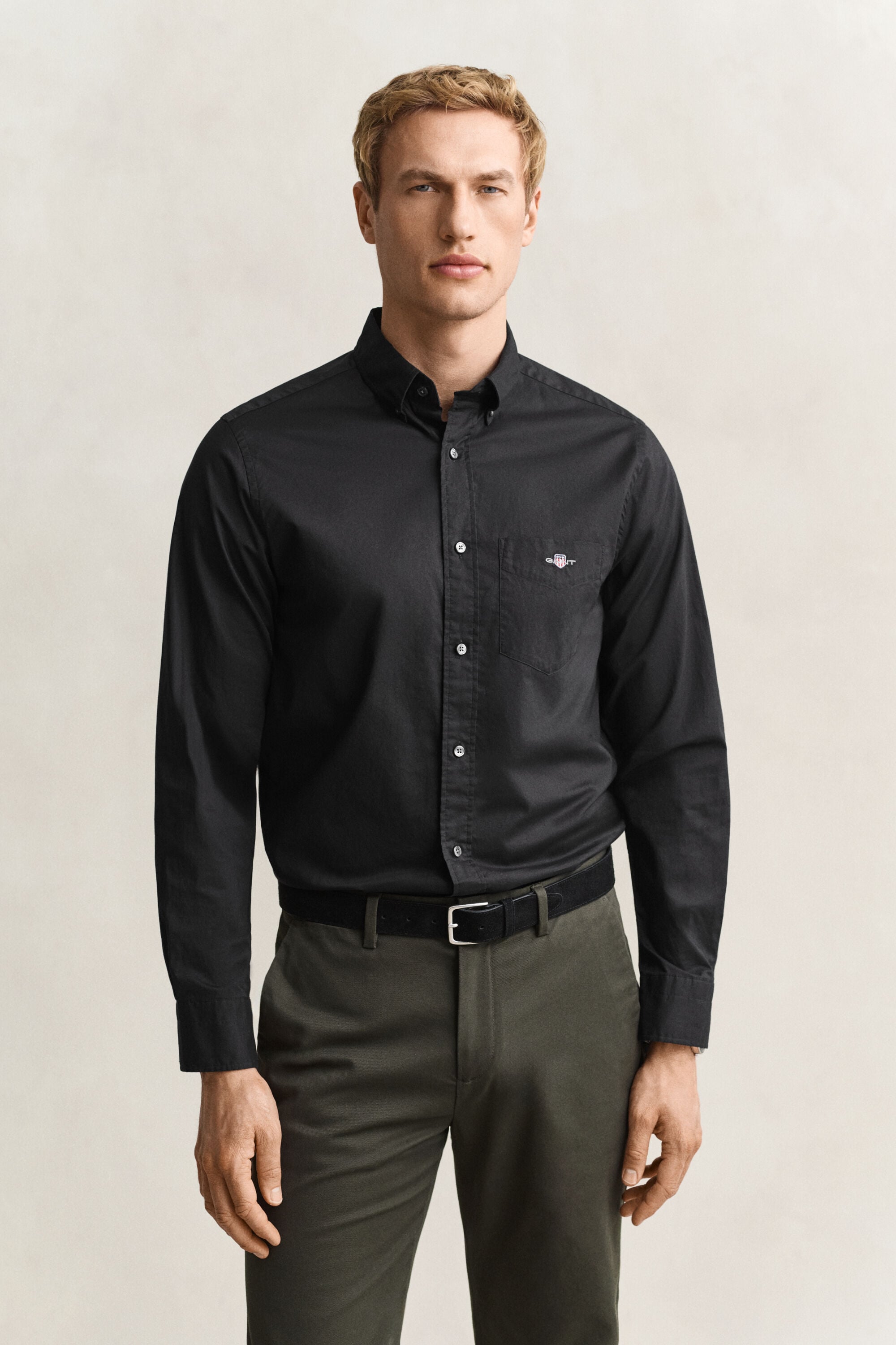 Camisa de popelina Regular Fit clásica
