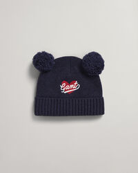 Gorro con pompones y dise&ntilde;o de coraz&oacute;n Girls