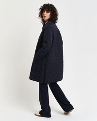 Abrigo acolchado con detalles de pana