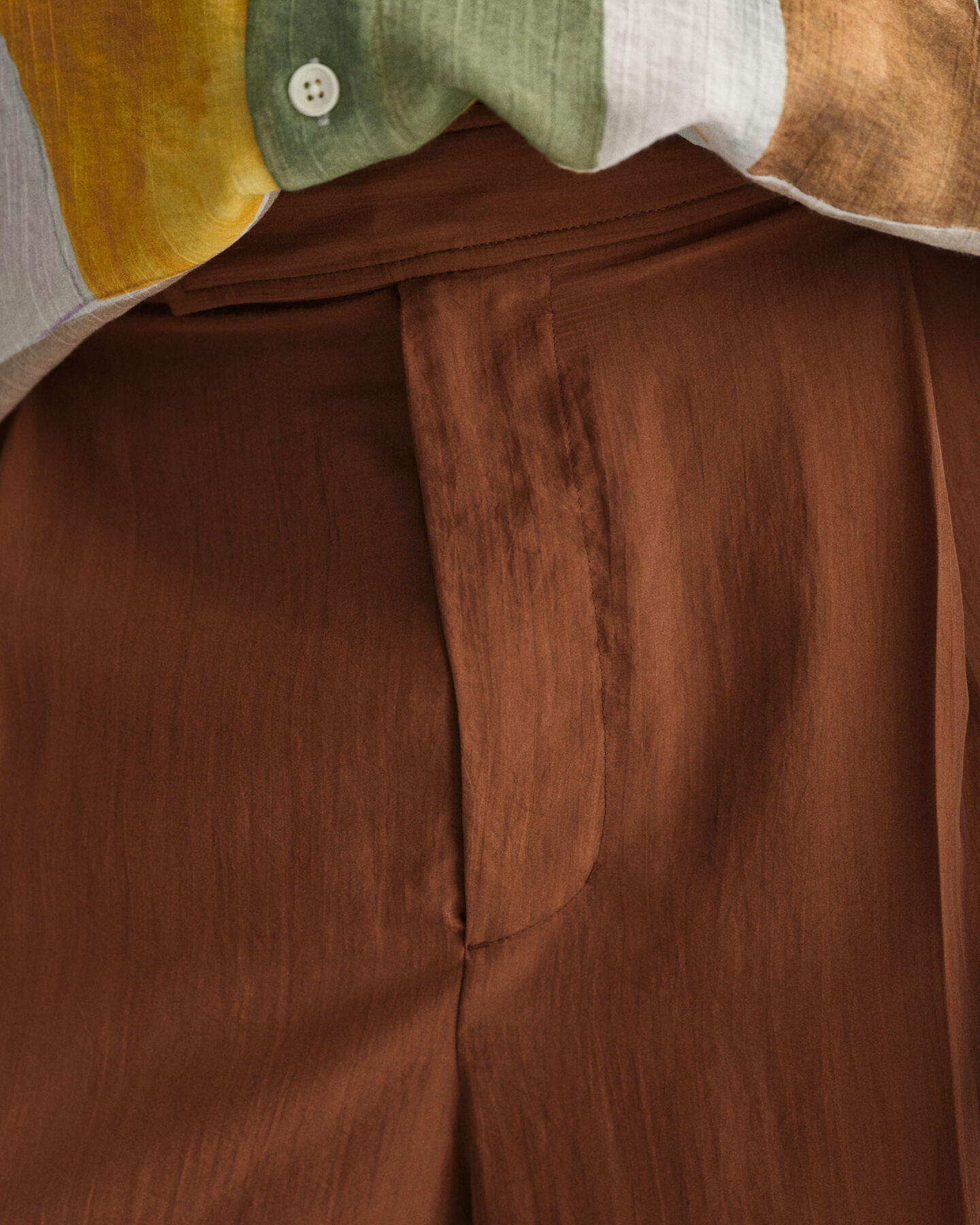 Pantalones de traje Relaxed Fit de seda