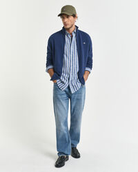 Cárdigan de algodón con cremallera Casual