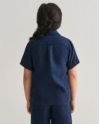 Camisa de manga corta en lino Kids