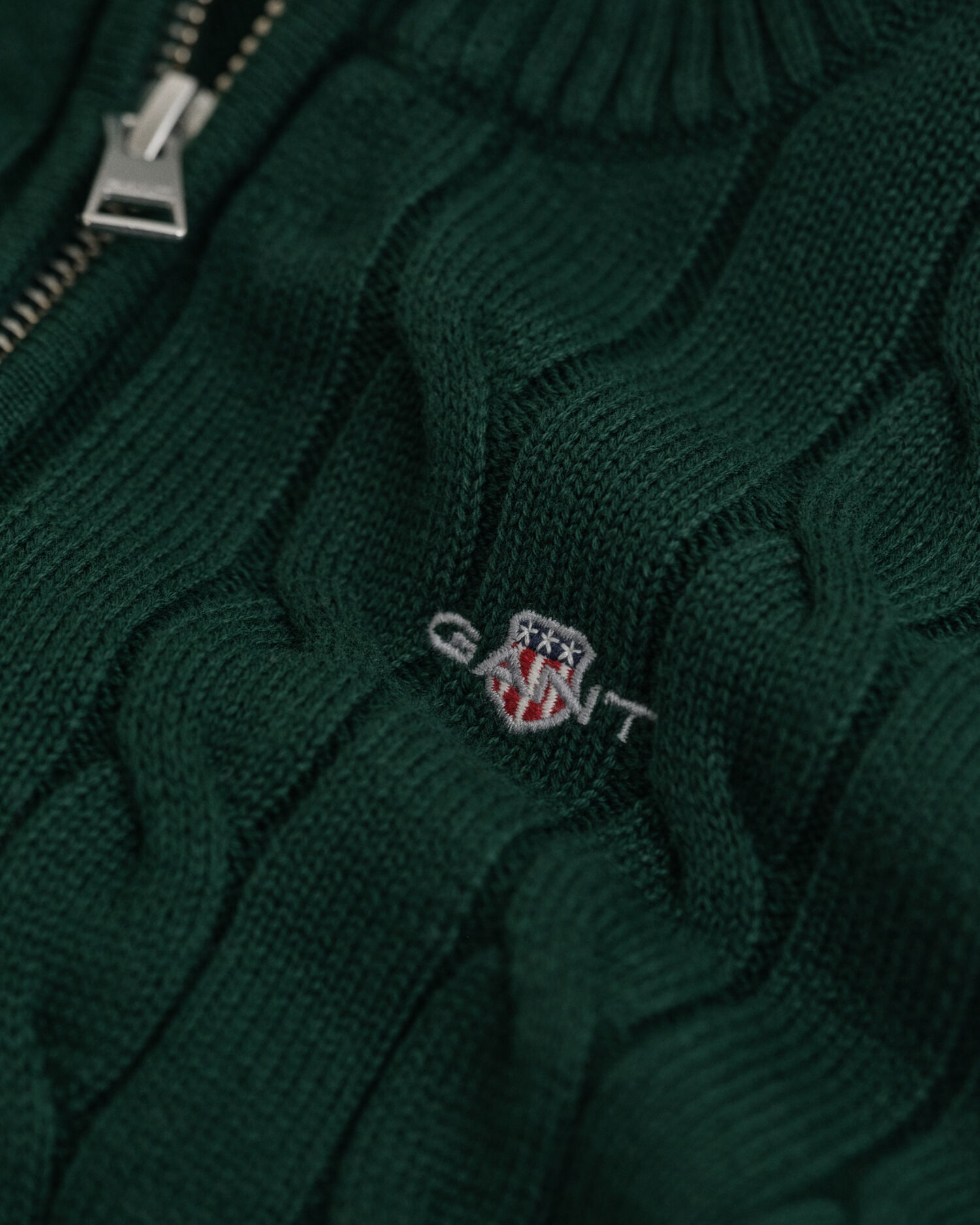 Jersey con media cremallera de punto de ochos en algodón Kids