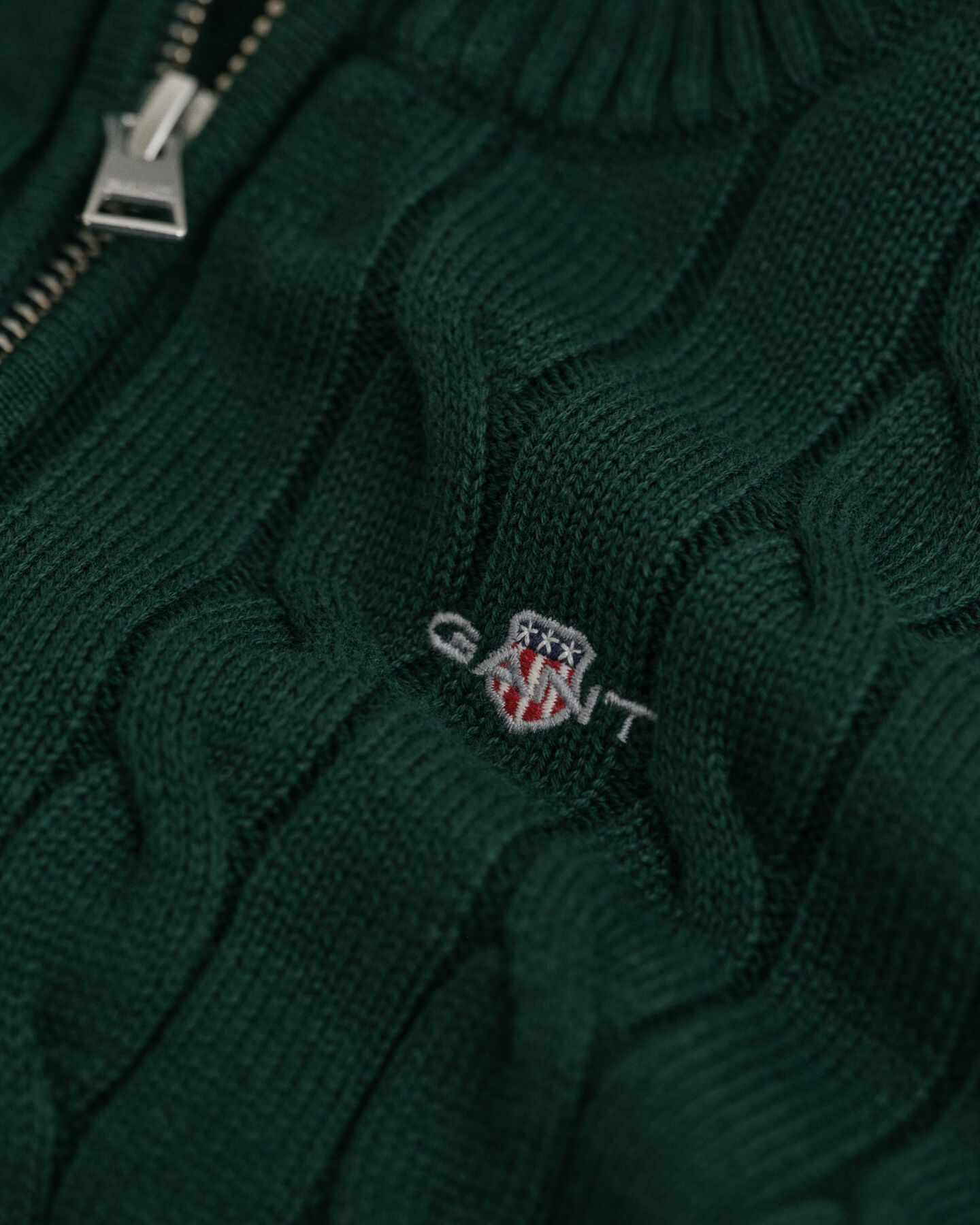 Jersey con media cremallera de punto de ochos en algodón Kids