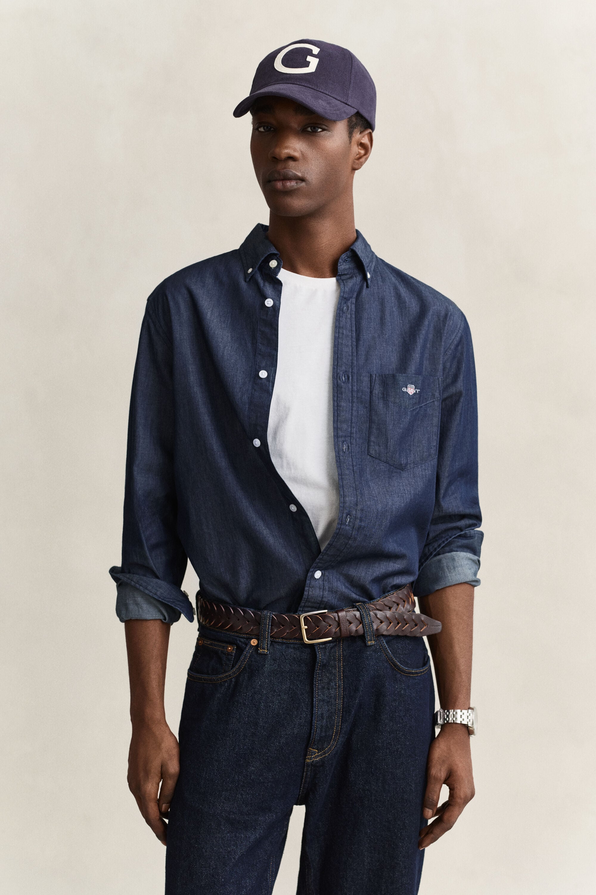 Camisa Regular Fit añil