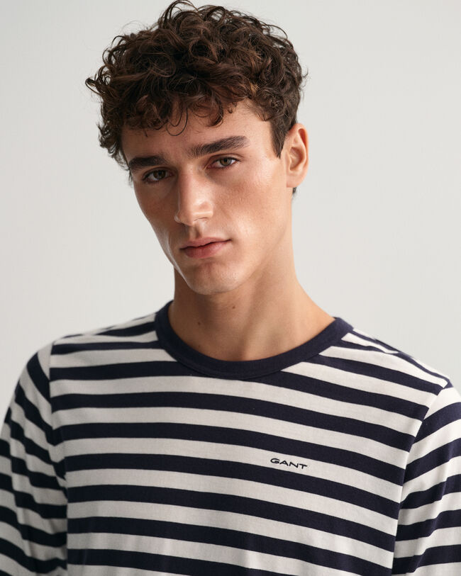 Camiseta de manga larga a rayas