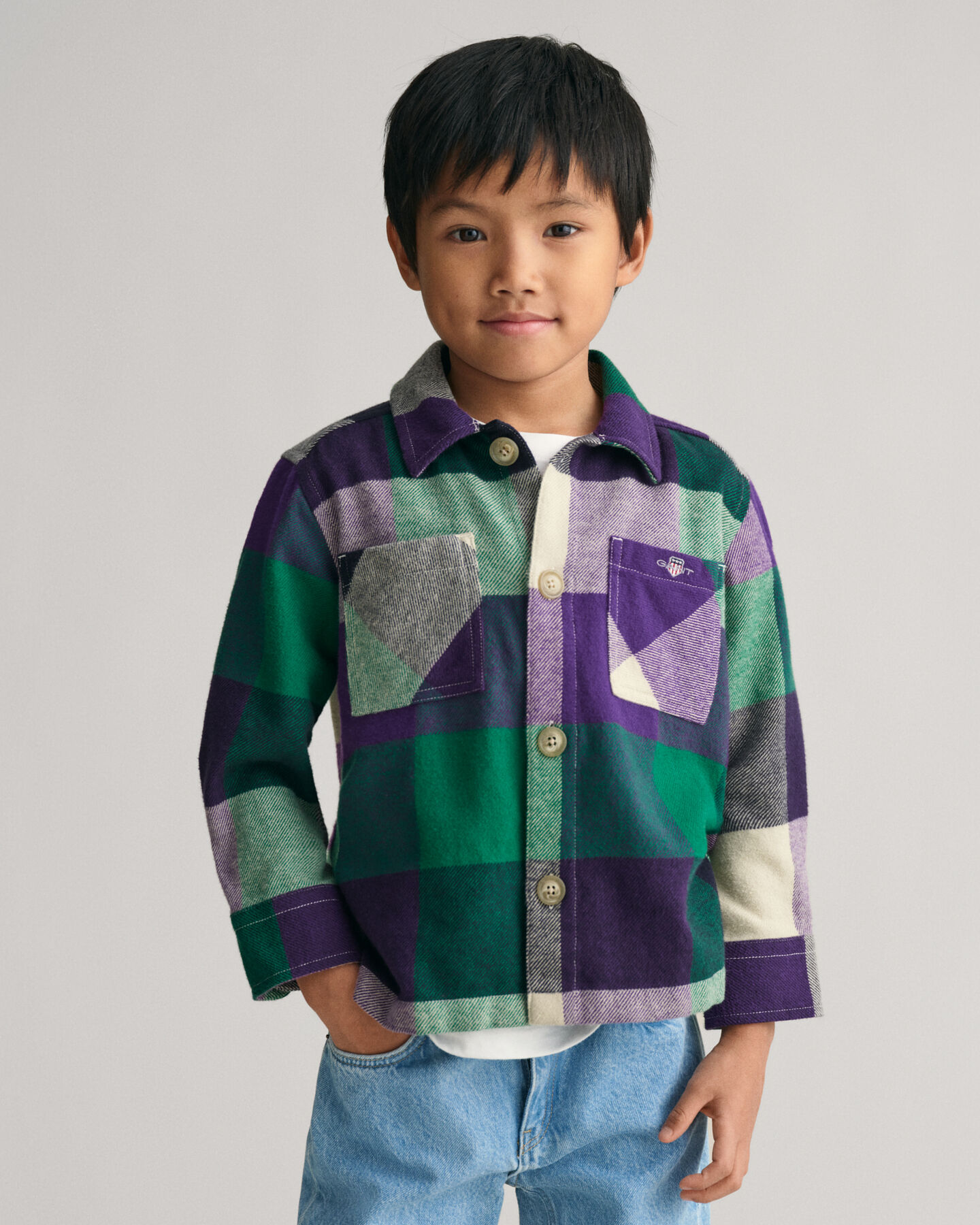 Sobrecamisa de cuadros Shield Kids