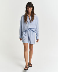 Pantalones cortos de sirsaca a rayas del mismo tono