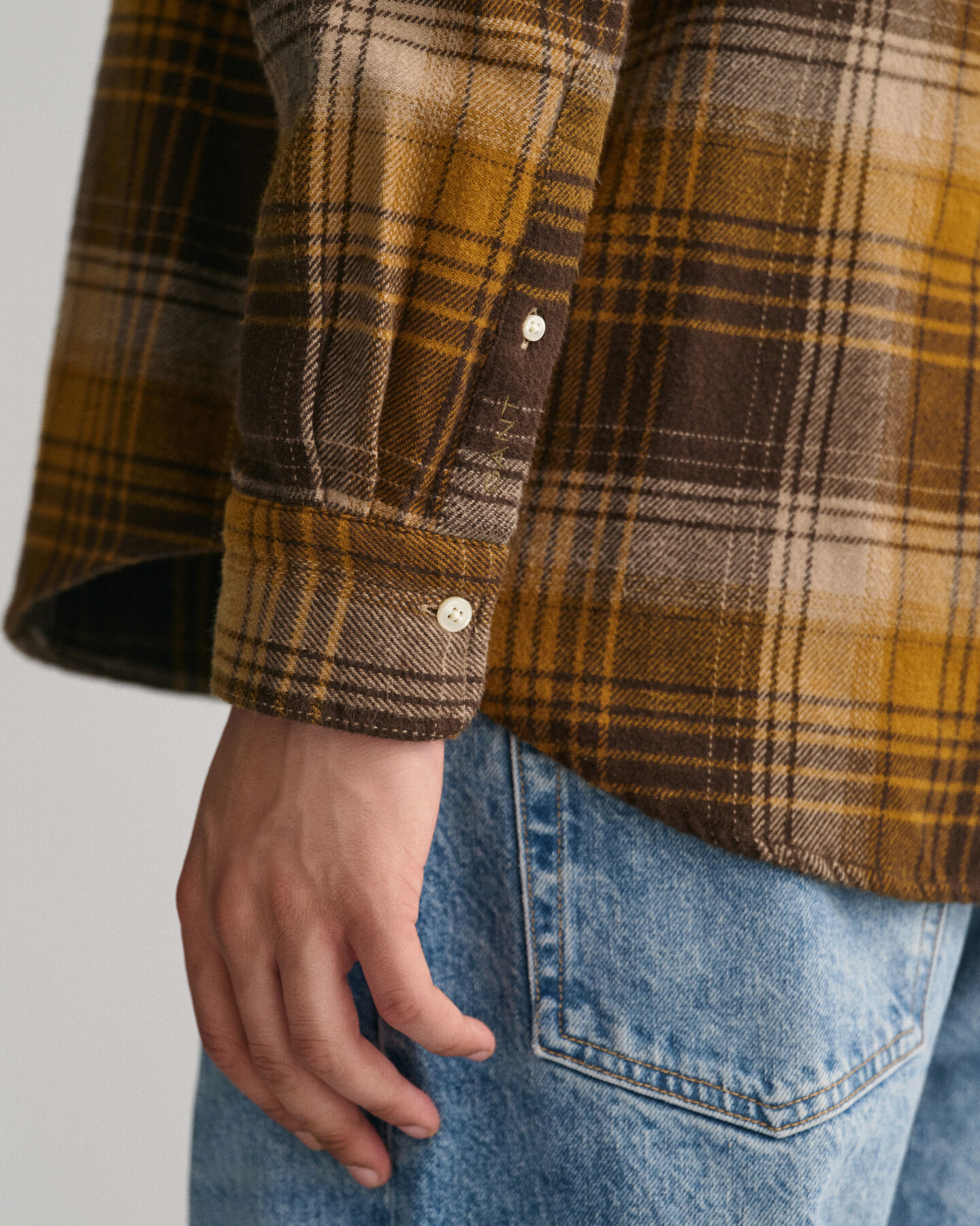 Camisa de franela gruesa a cuadros Relaxed Fit