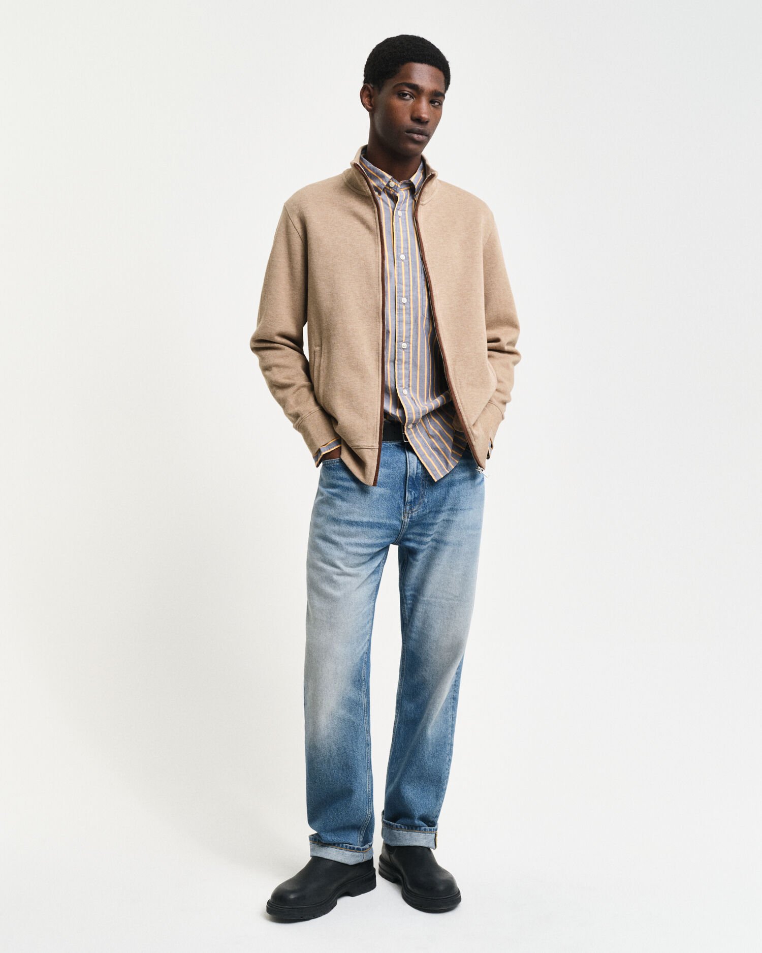 Cárdigan Sacker Rib con cremallera