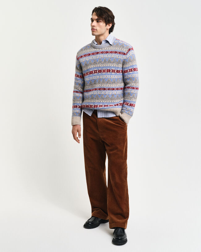 Jersey de cuello redondo Fair Isle