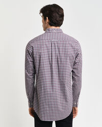 Camisa Regular Fit de popelina a cuadros peque&ntilde;os