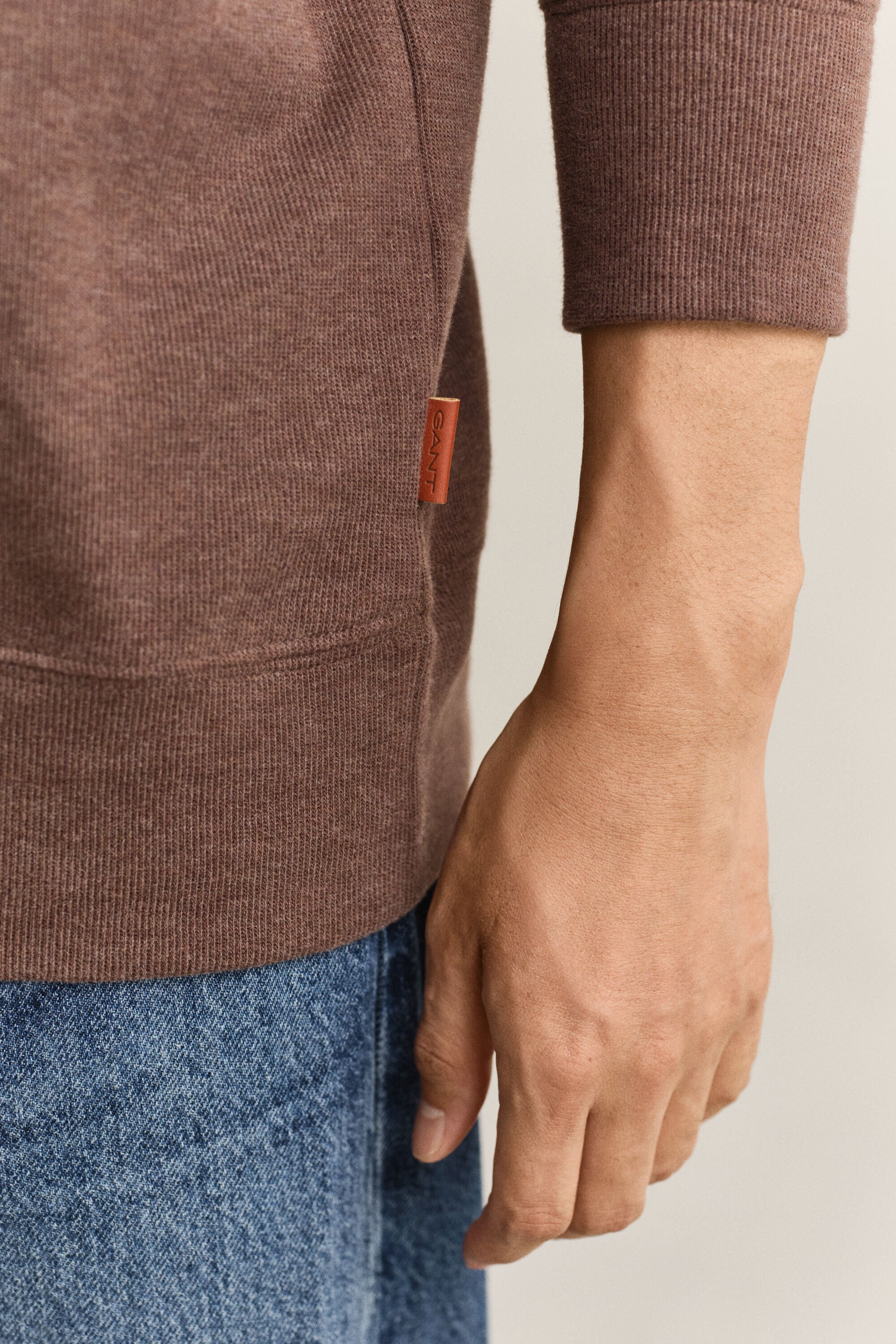 Sudadera Sacker Rib con media cremallera